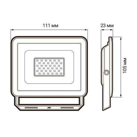 Прожектор светодиодный СДО-10 10Вт 6500К IP65 230В ДО GR ФАZА 5032033