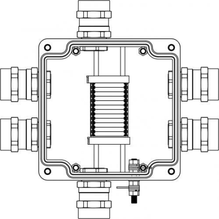 Корпус взрывозащищенный 160х160х90мм 1Ex e IIC T5 Gb IP66 GRP DKC 1231.051.19.00J