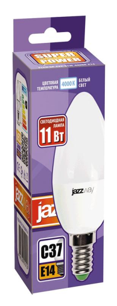 Лампа светодиодная PLED- SP C37 11Вт E14 4000К 230/50 JazzWay 5019188