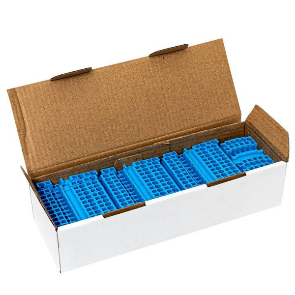 Колодка клеммная ST-2.5 31А 3 вывода пружинная син. EKF plc-st-2.5-3-blue