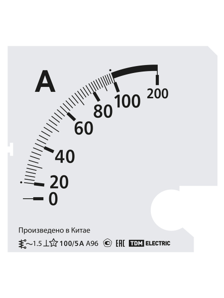 Шкала Ш96  100/5А-1,5 (для А96 Х/5А) TDM