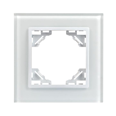Рамка 1-м Минск стеклянная бел. Basic EKF ERM-G-401-10