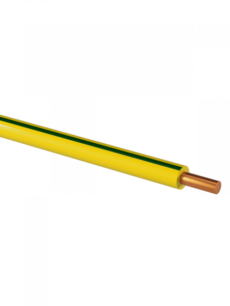 Провод ПуВнг(А)-LS 1х10,0 ГОСТ (200м), желто-зеленый TDM