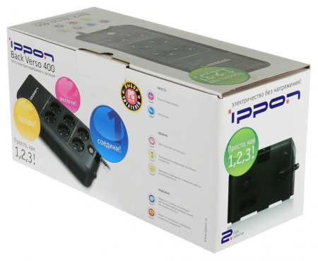 Источник бесперебойного питания Back Verso 800 420Вт 800В.А черн. IPPON 751623