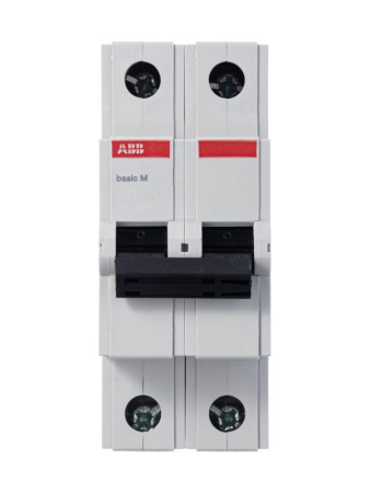 Выключатель автоматический модульный 2п C 10А 4.5кА Basic M BMS412C10 ABB 2CDS642041R0104