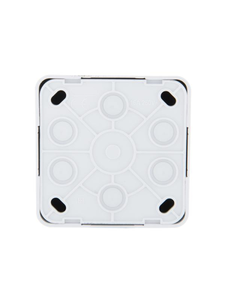 Розетка 1-м ОП Viola 16А IP20 без заземл. бел. LEZARD 751-0200-121