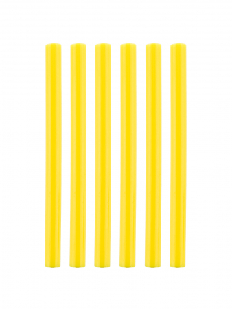 Клеевые стержни универсальные желтые, 7 мм x 100 мм, 6 шт, "Алмаз" TDM