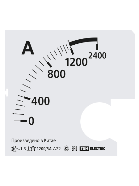 Шкала Ш72 1200/5А-1,5 (для А72 Х/5А) TDM