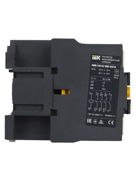Контактор КМИ-23210 32А 230В/АС3 1НО IEK KKM21-032-230-10