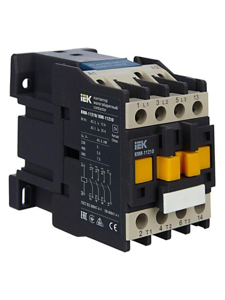 Контактор КМИ-11210 12А 230В/АС3 1НО IEK KKM11-012-230-10
