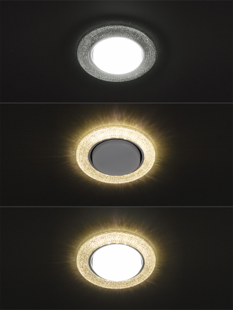 Светильник встраиваемый СВ 03-11 GX53 230В LED подсветка 5 Вт зеркальный/хром TDM