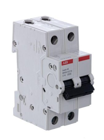 Выключатель автоматический модульный 2п C 16А 4.5кА Basic M BMS412C16 ABB 2CDS642041R0164