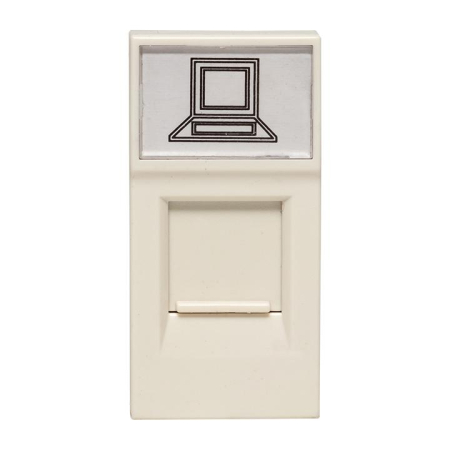Розетка компьютерная 1мод. RJ45 кат.5E EKF E1MK015E-135-10