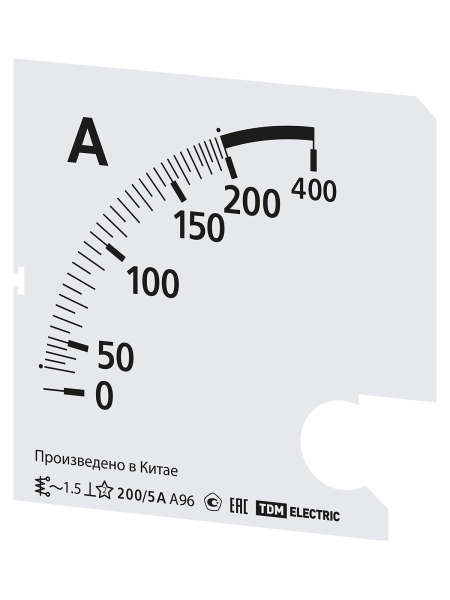 Шкала Ш96  200/5А-1,5 (для А96 Х/5А) TDM