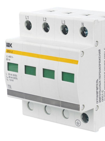 Ограничитель перенапряжения ОПС1-C 4P IEK MOP20-4-C