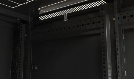 Шкаф напольный TTB-4261-DD-RAL9004 19дюйм 42U 2055х600х1000 перед. и задняя перфор. двери (75проц.) ручка с замком крыша нового типа черн. (RAL 9004) (разобранный) Hyperline 392681
