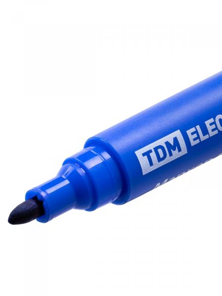 Маркер перманентный 1-3 мм, синий (пакет) круглый наконечник TDM