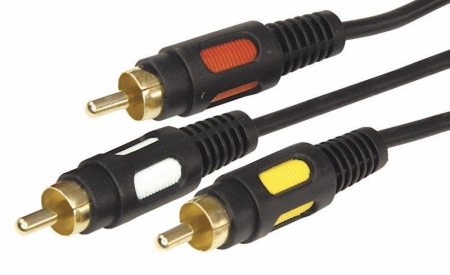 Шнур 3RCA Plug - 3RCA Plug 5м (GOLD) Rexant 17-0215