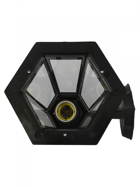 Светильник садово-парковый НБУ 06-60-001 шестигранник, настенный, пластик, черный TDM