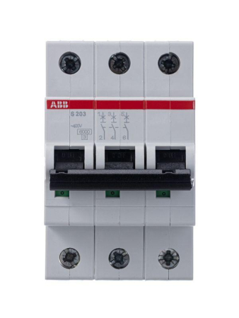 Выключатель автоматический модульный 3п B 10А 6кА S203 B10 ABB 2CDS253001R0105