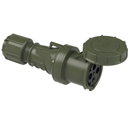 234-6u PCE Розетка кабельная 63А/400V/3P+E/IP67 цвет бронзово-зеленый
