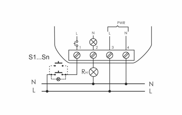 Реле импульсное BIS-402 (для установки в монтажную коробку 230В 8А 1Z IP40) F&F EA01.005.002