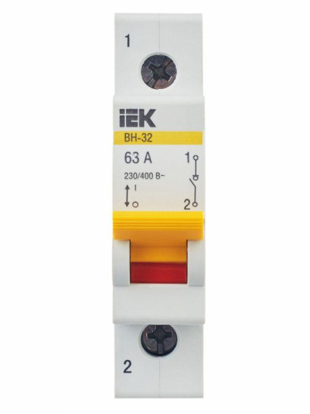 Выключатель нагрузки ВН-32 63А/1П IEK MNV10-1-063