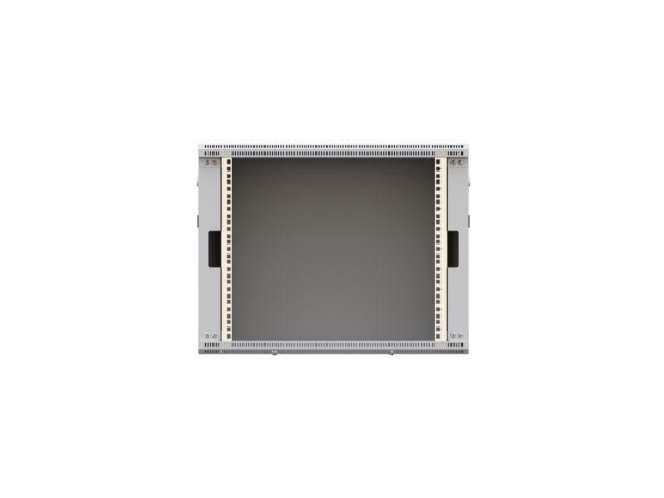 Шкаф настенный 19дюйм TERACOM PRO 9U 600х450мм дверь стеклянная с замком-ручкой сер. EKF TRP-WLL-0964-40G