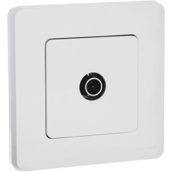 Розетка телевизионная TV Inspiria 2дБ 0-2400мГц с топологией "звезда" механизм бел. Leg 673850