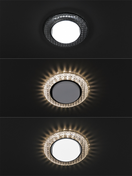 Светильник встраиваемый СВ 03-17 GX53 230В LED подсветка 5 Вт зеркальный/хром TDM