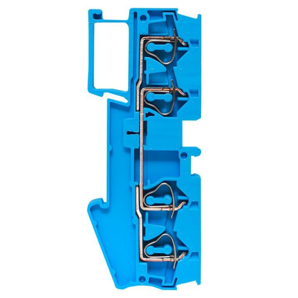 Колодка клеммная ST-4 41А 4 вывода пружинная син. EKF plc-st-4-4-blue