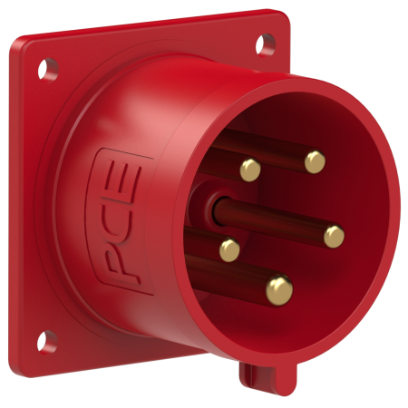 625-6f7 PCE Вилка встраиваемая 32А/400V/3P+N+E/IP44, фланец 75x75