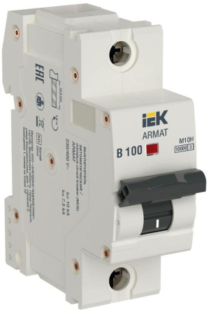 Выключатель автоматический модульный 1п B 100А M10H ARMAT IEK AR-M10H-1-B100