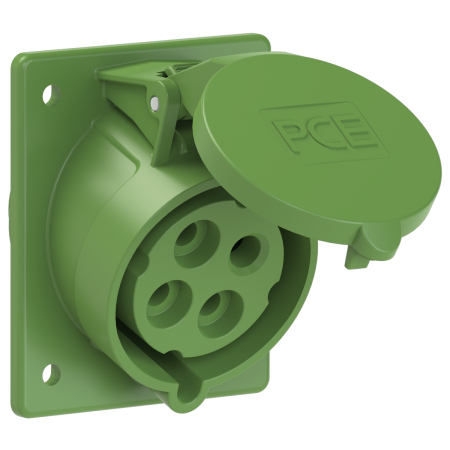 424-2 PCE Розетка встраиваемая наклонная 32A 4p 2h IP44