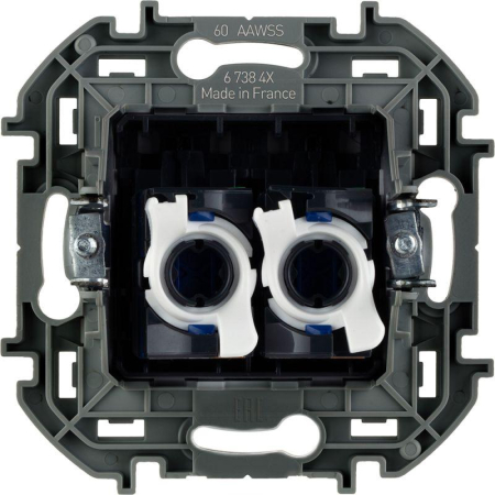 Розетка RJ45 2-м Inspiria CAT.6 UTP бел. Leg 673840