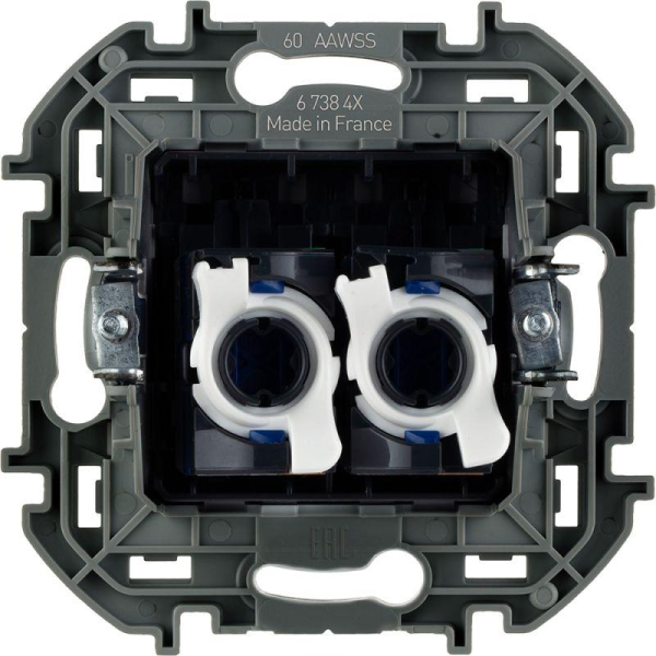 Розетка RJ45 2-м Inspiria CAT.6 UTP бел. Leg 673840