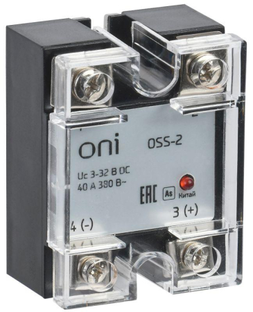 Реле твердотельное OSS-2 25А 380В AC 3-32В DC ONI OSS-2-3-25-B