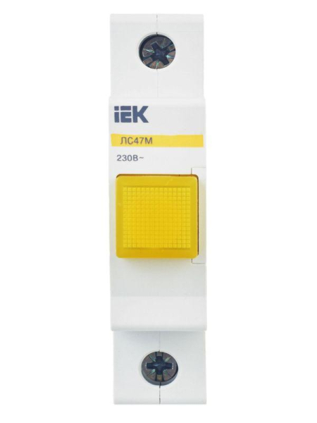 Лампа сигнальная ЛС-47М желт. IEK MLS20-230-K05