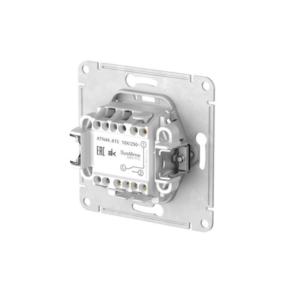 Переключатель 1-кл. AtlasDesign Aqua IP44 (сх. 6) 10AX быстрозажим. клем. механизм бел. SE ATN440161S
