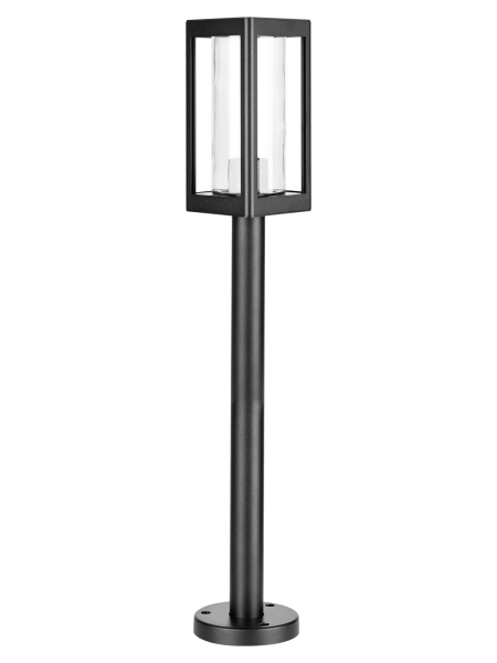 Светильник садово-парковый "Женева" 1х60 Вт, столб, H500 мм, алюм., прозрачное/черный, Е27, TDM
