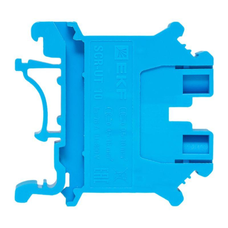 Колодка клеммная винтовая 10 UT син. EKF scr-ut-10-b