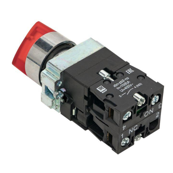 Переключатель BD33 3P с красн. подстветкой 230В NO PROxima EKF xb2-bk33-r-230