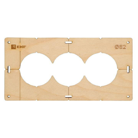 Шаблон для подрозетников c 3 отв. d82мм Expert EKF sh-d82-3