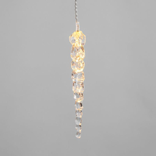Гирлянда "Айсикл" (бахрома) "Сосульки" 1.5х0.25м LED тепл. бел. провод прозр. Neon-Night 303-067
