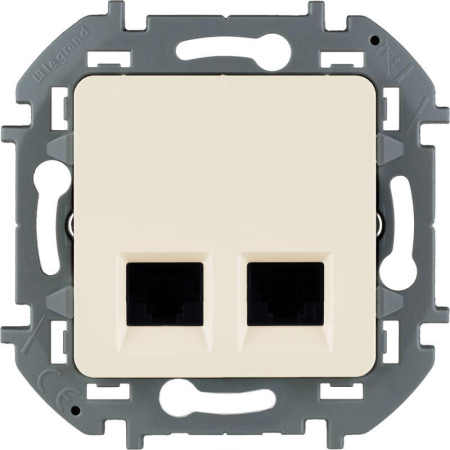 Розетка RJ45 2-м Inspiria CAT.6 UTP сл. кость Leg 673841