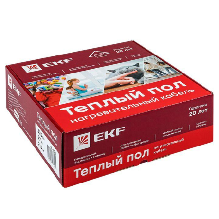 Комплект "Теплый пол" (кабель) 375Вт 27м 2.5кв.м EKF nk-375