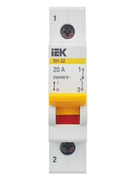 Выключатель нагрузки ВН-32 20А/1П IEK MNV10-1-020