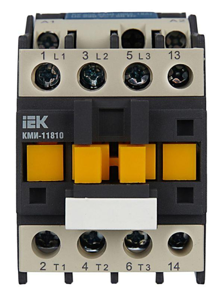 Контактор КМИ-11810 18А 230В/АС3 1НО IEK KKM11-018-230-10