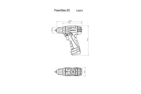 Винтоверт аккумуляторный PowerMaxx BS 10.8В 1х2.0 патрон сумка Metabo 600079500