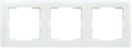 Рамка 3-м BOLERO РГ-3-ББ горизонт. бел. IEK EMB30-K01